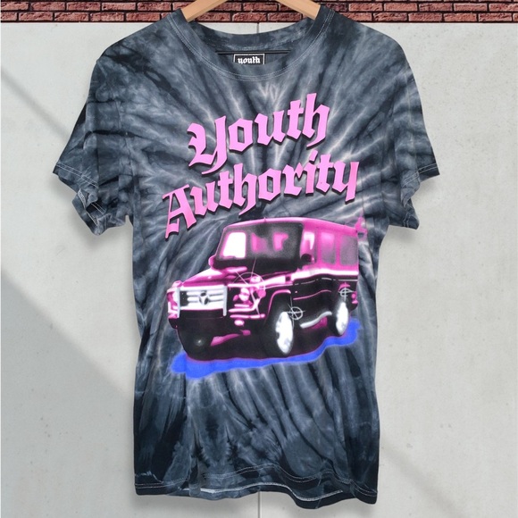MENS YOUTH AUTHORITY MERCEDES G CLASS TIE DYE GRAPHIC TEE - Picture 4 of 5